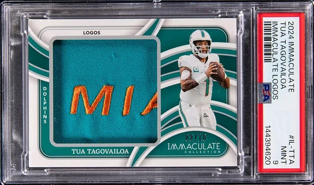 2024 Panini Immaculate Collection Tua Tagovailoa Immaculate Logos #IL-TTA card image