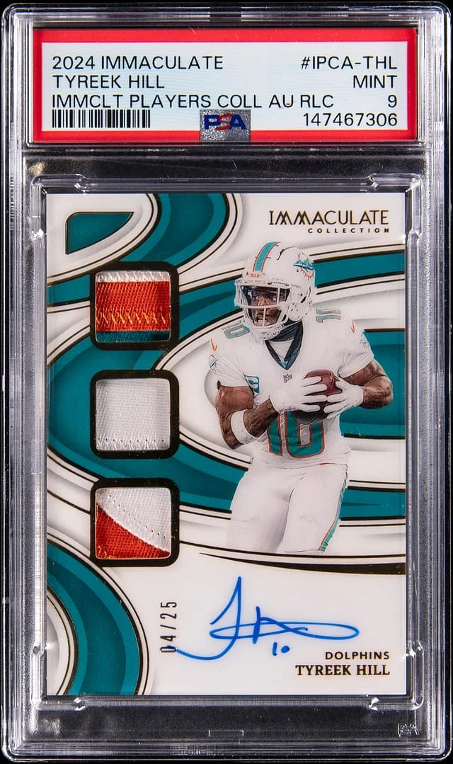2024 Panini Immaculate Collection Tyreek Hill Immaculate Players Collection Autograph Relics #IPCA-THL card image