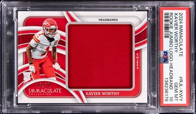 2024 Panini Immaculate Collection Xavier Worthy Jumbo Logo Headband #RJL-XWY card image