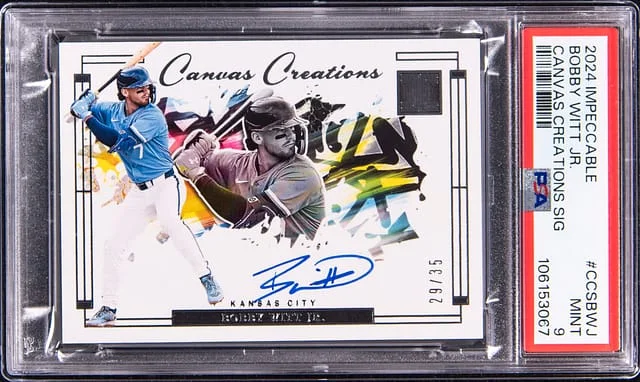 2024 Panini Impeccable Bobby Witt Jr. Canvas Creations Signatures #CCS-BWJ card image