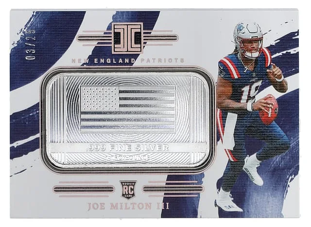 2024 Panini Impeccable Joe Milton III Silver USA Flag #USA-JMN card image