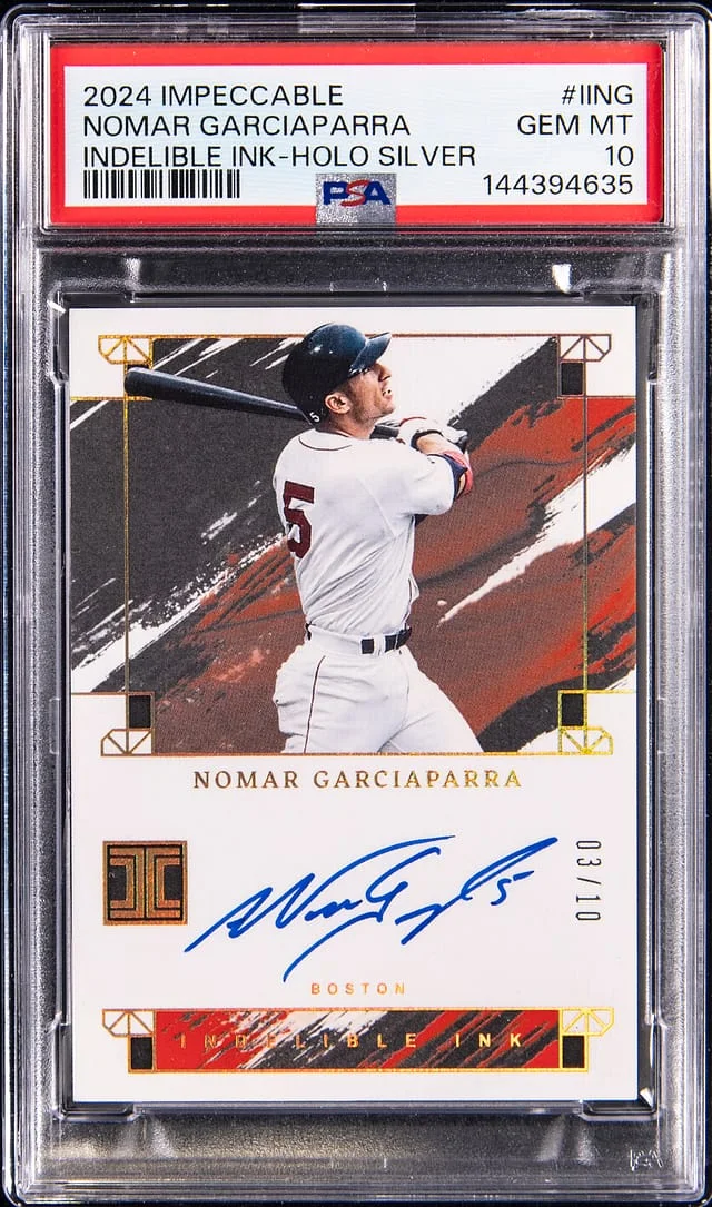 2024 Panini Impeccable Nomar Garciaparra Indelible Ink Holo Silver #II-NG card image