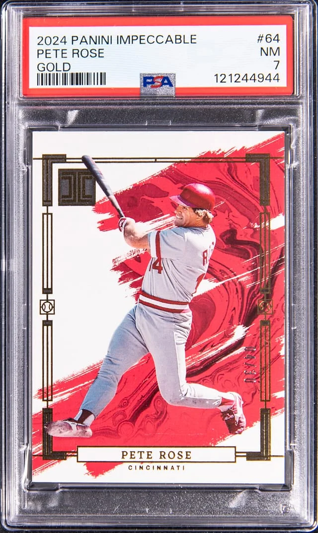2024 Panini Impeccable Pete Rose Gold #64 card image