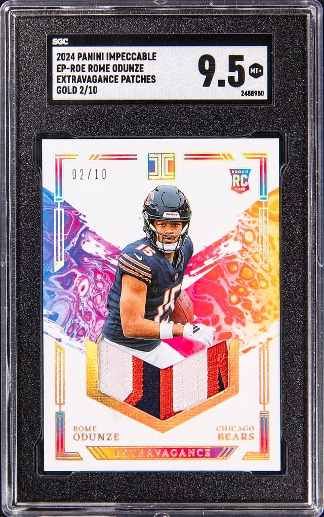 2024 Panini Impeccable Rome Odunze Extravagance Patches #EP-ROE card image