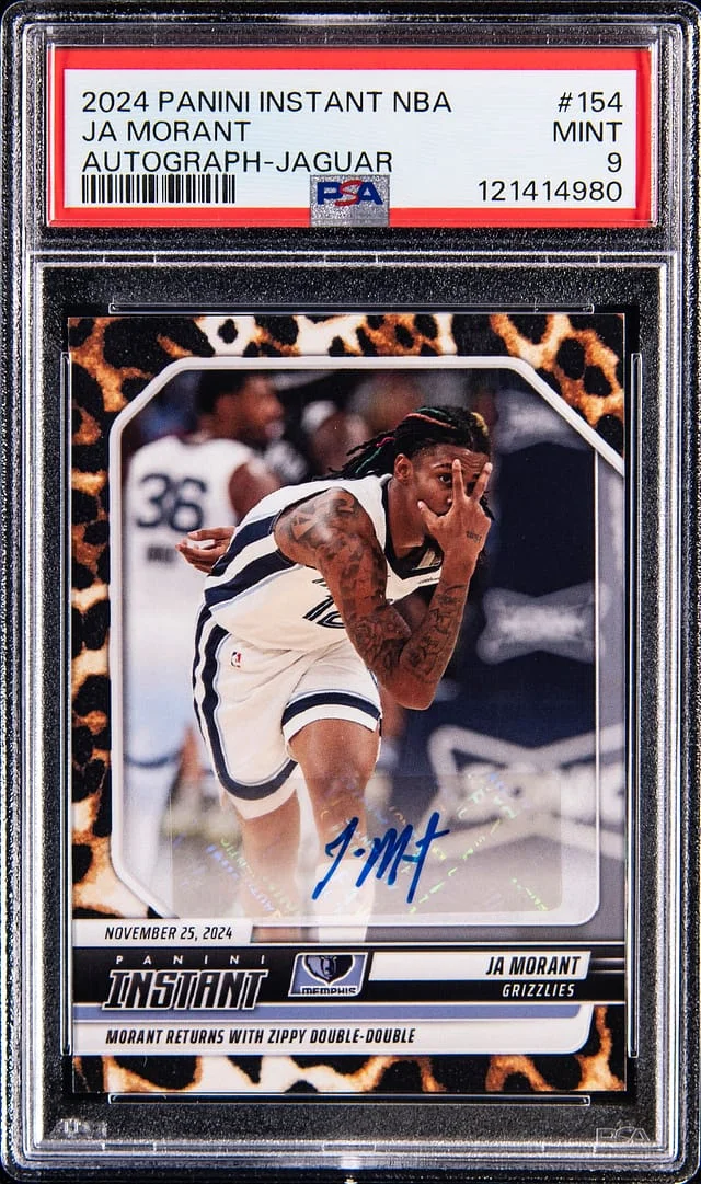 2024 Panini Ja Morant Instant NBA Autograph Jaguar #154 card image