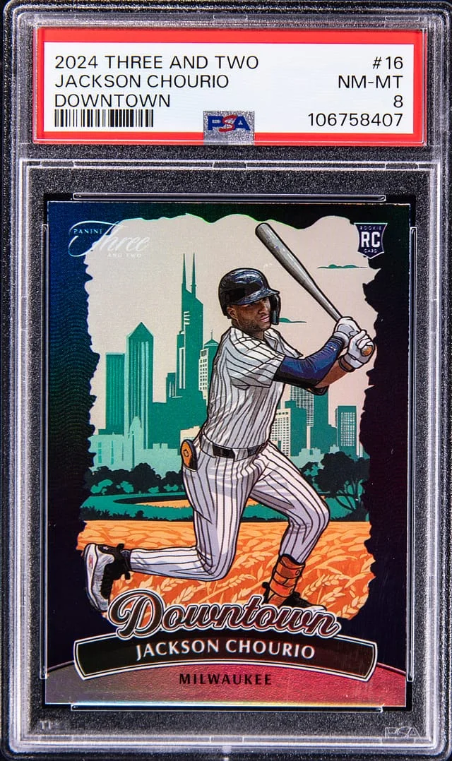 2024 Panini Jackson Chourio Three and Two Downtown #16 card image