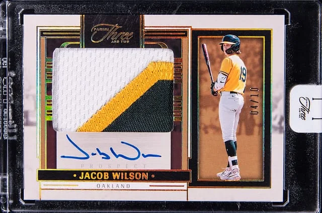 2024 Panini Jacob Wilson Three and Two Prospect Jersey Autograph #PJA-JW card image
