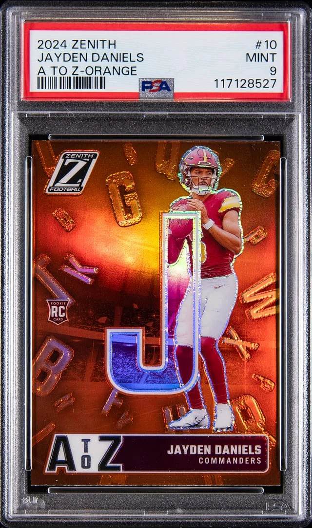 2024 Panini Jayden Daniels Zenith A To Z Orange #10 card image