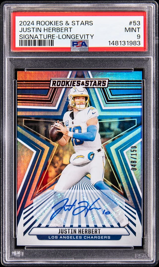 2024 Panini Justin Herbert Rookies and Stars Signature Longevity #53 card image