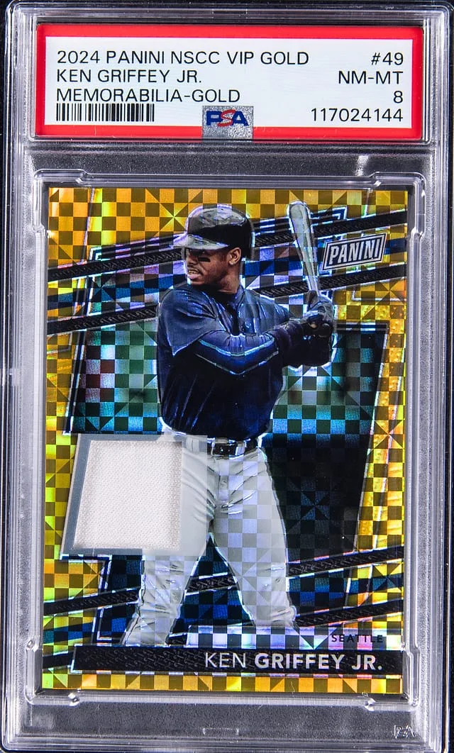 2024 Panini Ken Griffey Jr. National Sports Card Convention VIP Gold Memorabilia Gold #49 card image