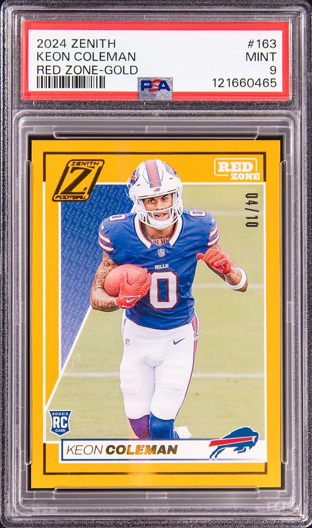 2024 Panini Keon Coleman Zenith Red Zone Gold #163 card image