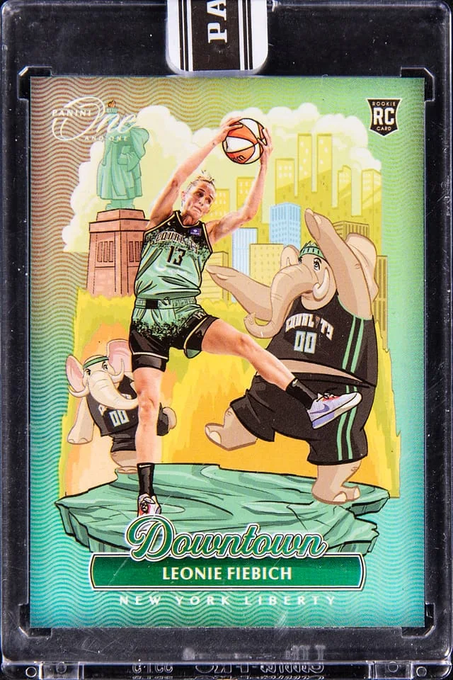 2024 Panini Leonie Fiebich - Panini Encased Instant WNBA Downtown #9 card image