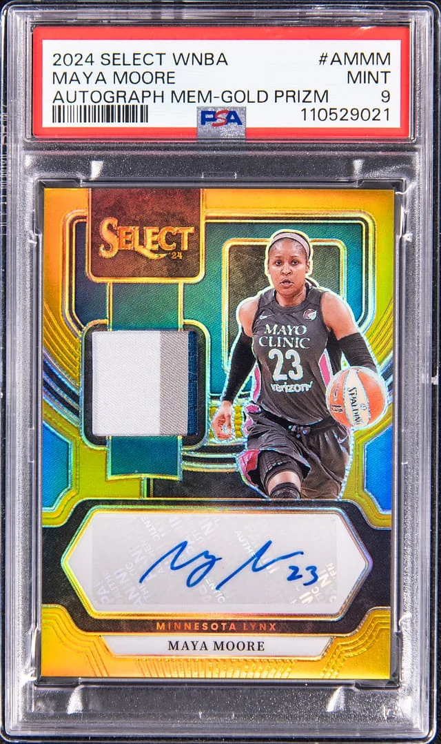 2024 Panini Maya Moore WNBA Select Autograph Memorabilia Gold Prizm #AM-MM card image