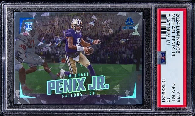 2024 Panini Michael Penix Jr. Luminance Platinum #179 card image