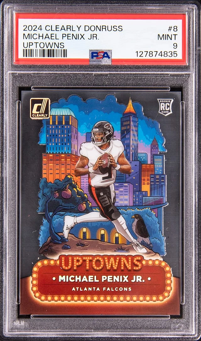 2024 Panini Michael Penix Jr. Clearly Donruss Uptowns #8 card image