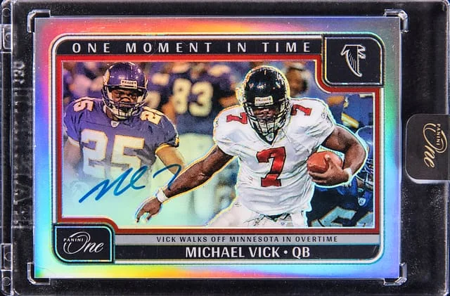 2024 Panini Michael Vick - Panini Encased One One Moment in Time #393 card image