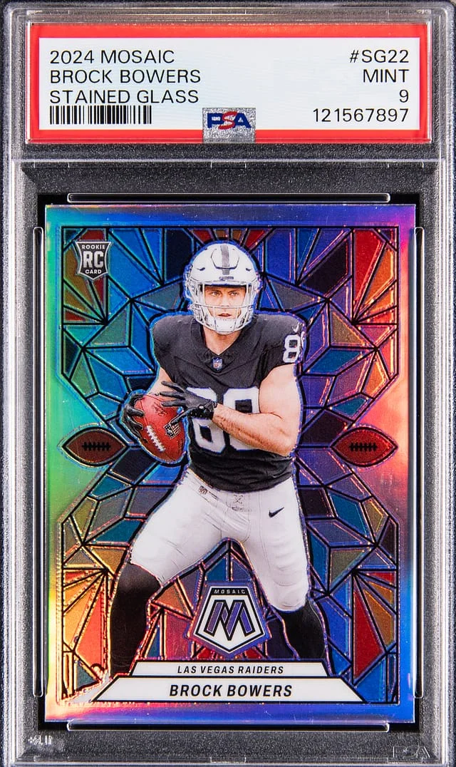 2024 Panini Mosaic Brock Bowers Stained Glass #SG-22 card image
