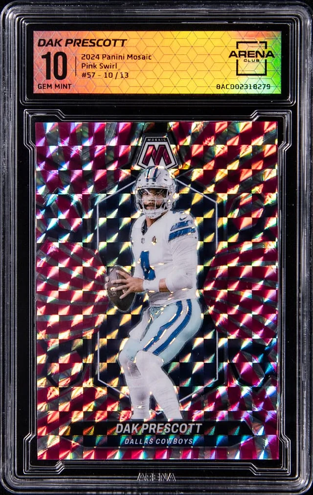 2024 Panini Mosaic Dak Prescott - ACG Pink Swirl #57 card image