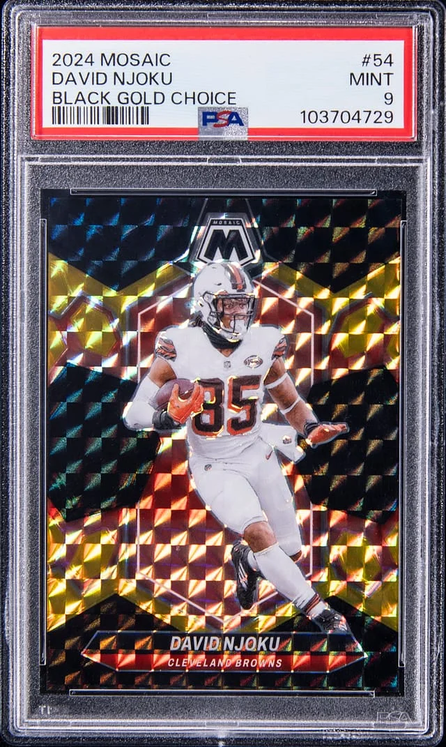 2024 Panini Mosaic David Njoku Black Gold Choice #54 card image