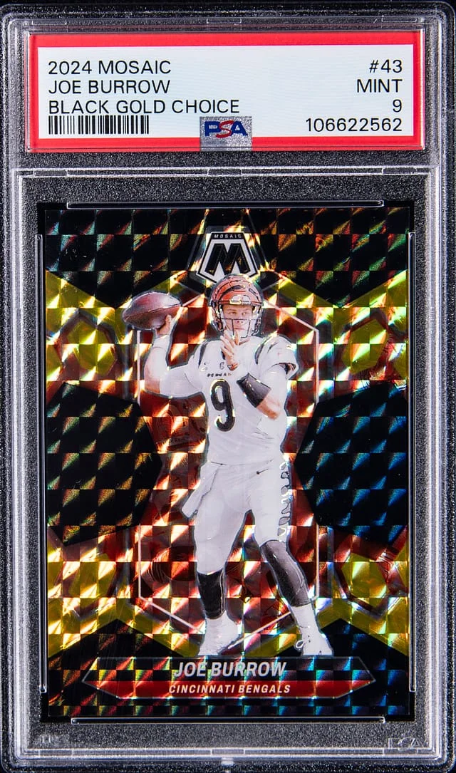 2024 Panini Mosaic Joe Burrow Black Gold Choice #43 card image