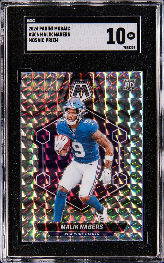 2024 Panini Mosaic Malik Nabers Mosaic Prizm #306 card image
