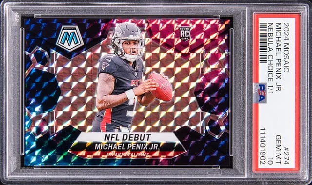 2024 Panini Mosaic Michael Penix Jr. Nebula Choice #274 card image