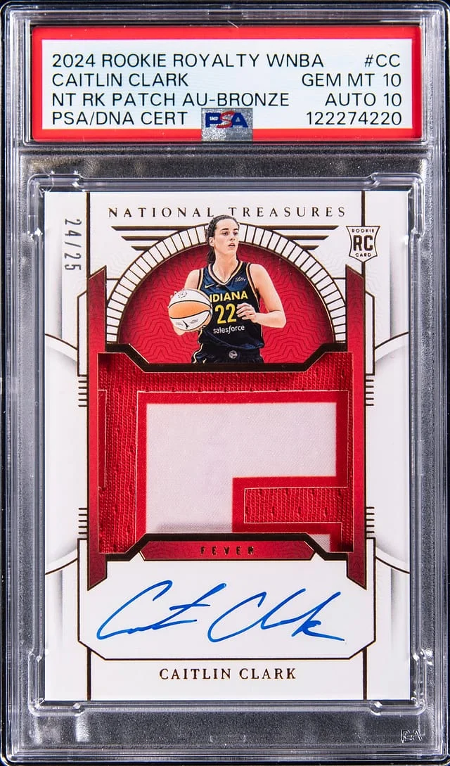 2024 Panini National Treasures Caitlin Clark Royalty WNBA Patch Autograph (RPA) Bronze #RPA-CC card image