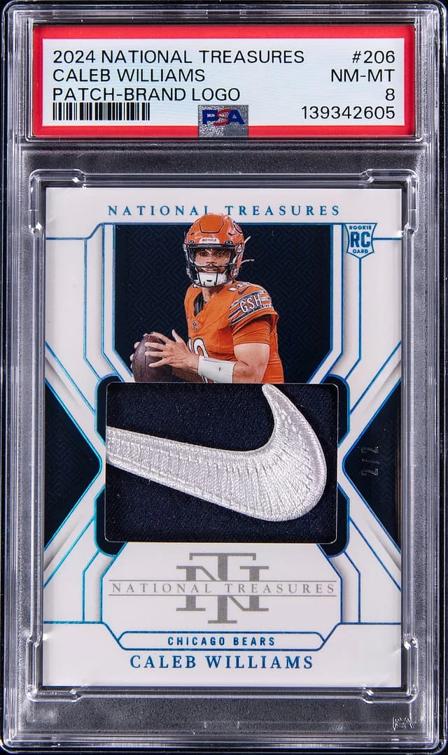 2024 Panini National Treasures Caleb Williams Patches Brand Logo #206 card image