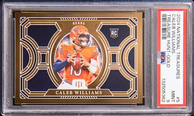 2024 Panini National Treasures Caleb Williams Treasure Hunt Gold #5 card image