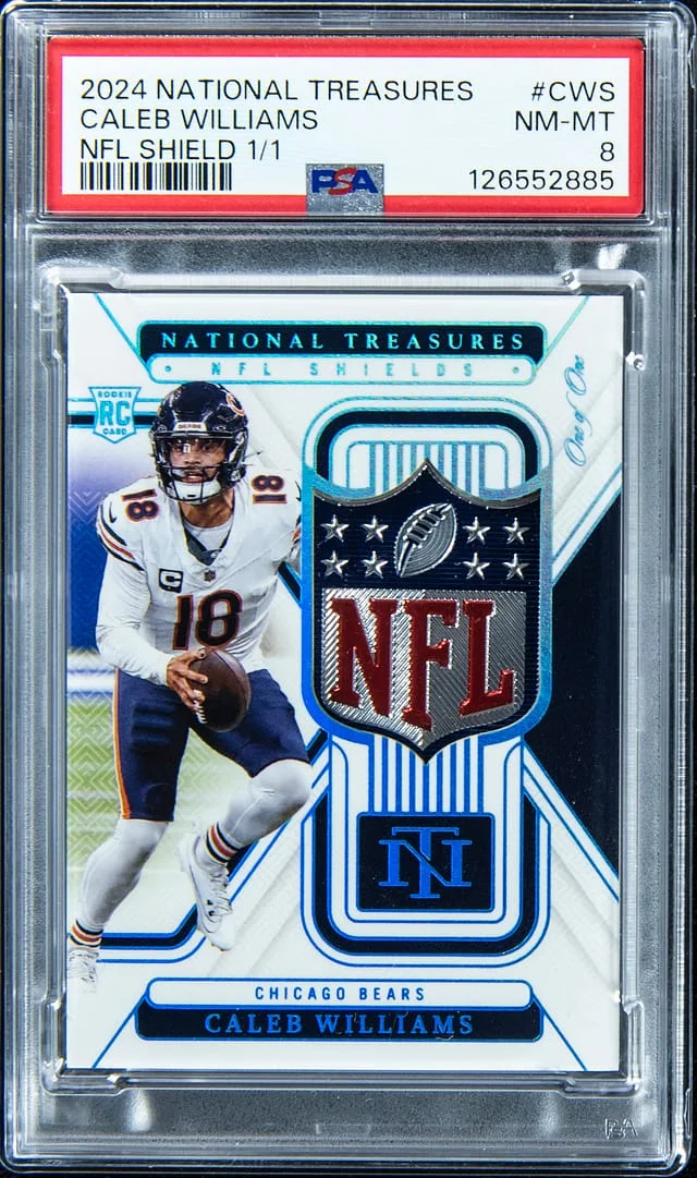 2024 Panini National Treasures Caleb Williams NFL Shield #NFL-CWS card image