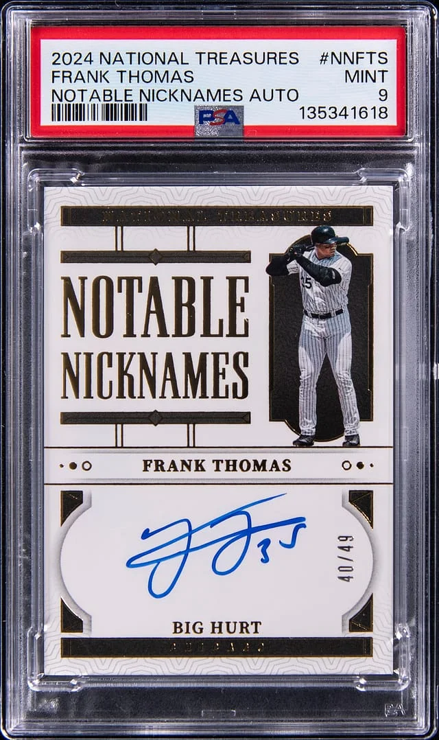 2024 Panini National Treasures Frank Thomas Notable Nicknames Autograph #NN-FTS card image