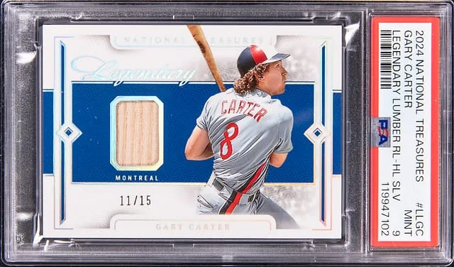 2024 Panini National Treasures Gary Carter Legendary Lumber Relic Holo Silver #LL-GC card image
