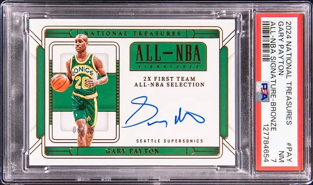 2024 Panini National Treasures Gary Payton All-NBA Signature Bronze #ALL-PAY card image