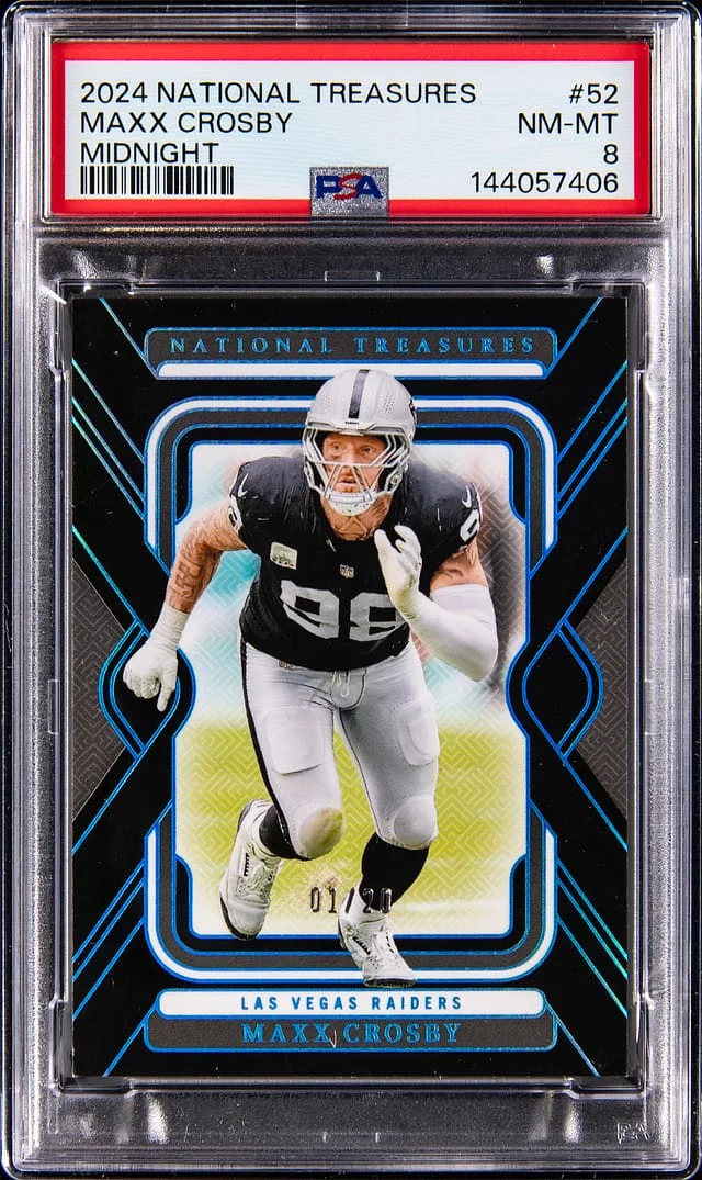 2024 Panini National Treasures Maxx Crosby Midnight #198 card image