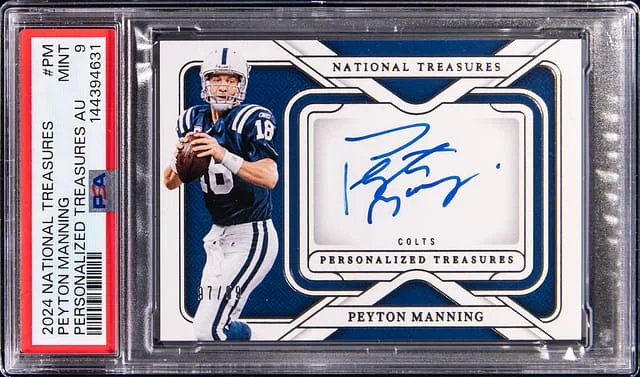 2024 Panini National Treasures Peyton Manning Personalized Treasures Autographs #PT-PM card image