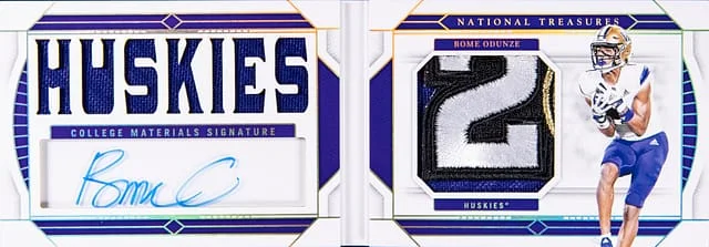 2024 Panini National Treasures Rome Odunze College Materials Signature Booklet #CMS-ROE card image