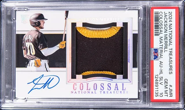 2024 Panini National Treasures Signed Colossal Material Autograph Holo Silver #CMA-JMR card image