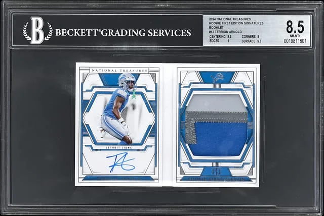 2024 Panini National Treasures Terrion Arnold First Edition Signatures Booklet #RFES-TAD card image