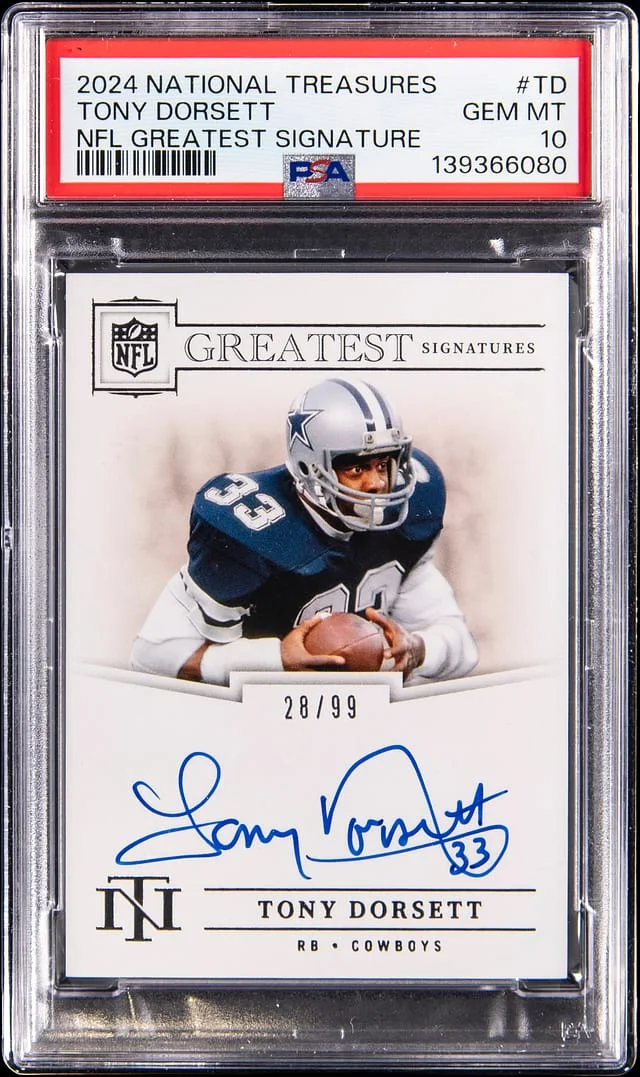 2024 Panini National Treasures Tony Dorsett NFL Greatest Signature #NFLG-TD card image