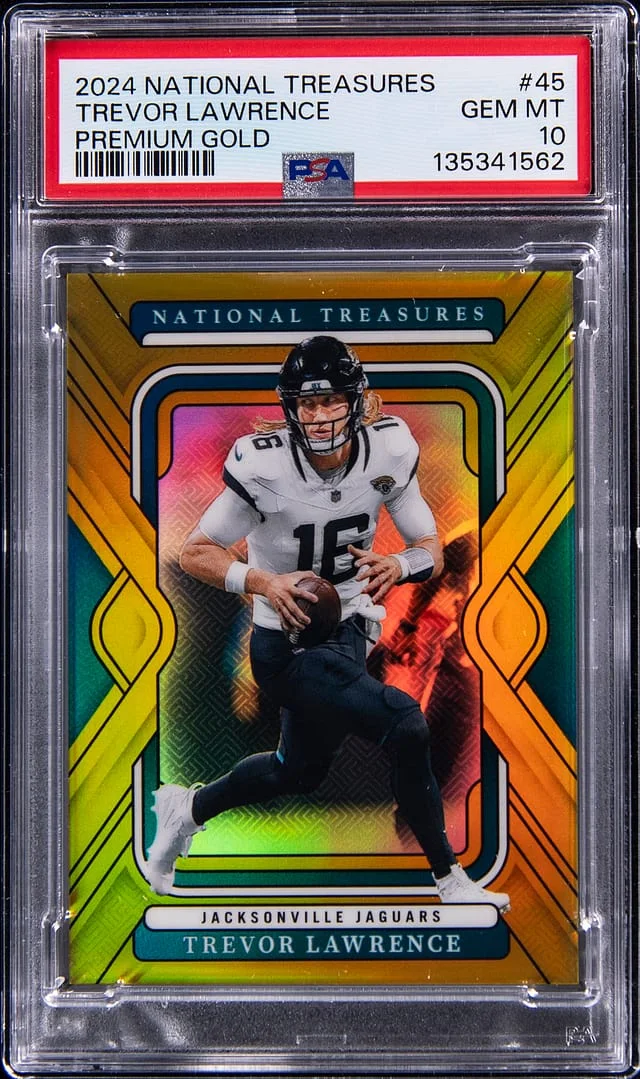 2024 Panini National Treasures Trevor Lawrence Premium Gold #45 card image