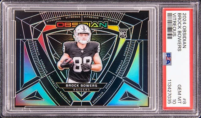 2024 Panini Obsidian Brock Bowers Vitreous #8 card image