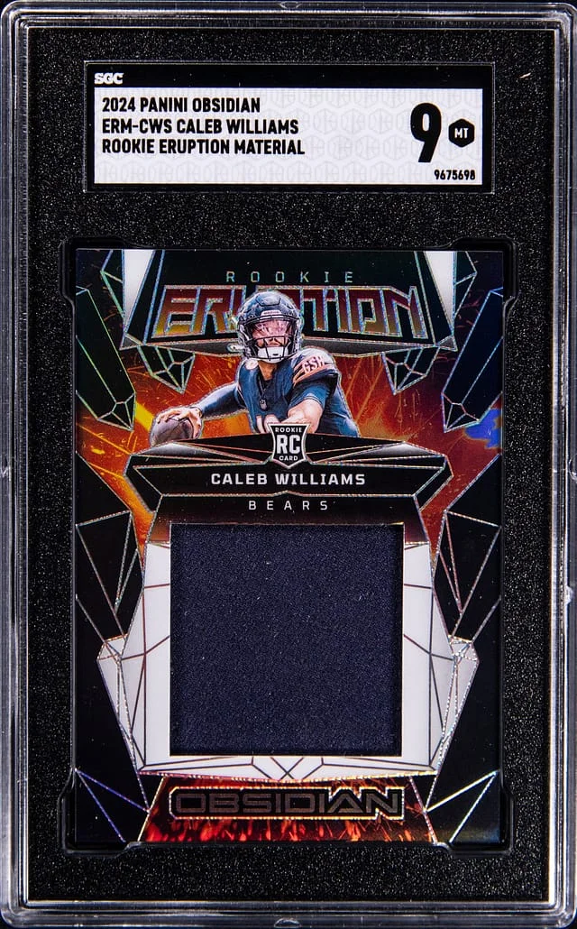 2024 Panini Obsidian Caleb Williams Eruption Material #ERM-CWS card image
