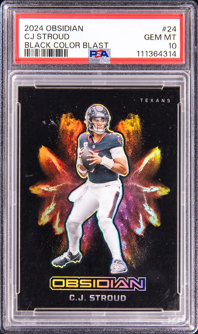 2024 Panini Obsidian C.J. Stroud Black Color Blast #24 card image