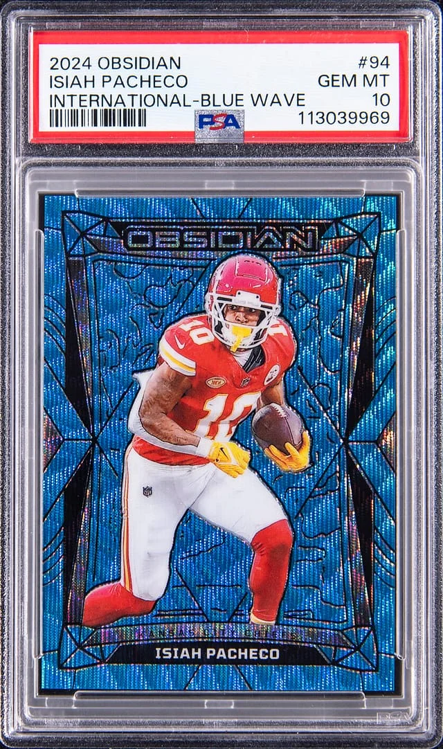 2024 Panini Obsidian Isiah Pacheco Gold #94 card image