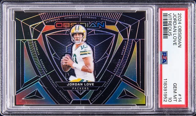 2024 Panini Obsidian Jordan Love Vitreous #14 card image