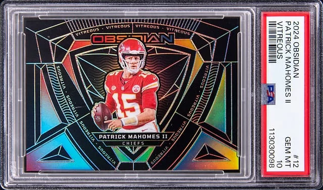 2024 Panini Obsidian Patrick Mahomes II Vitreous #12 card image