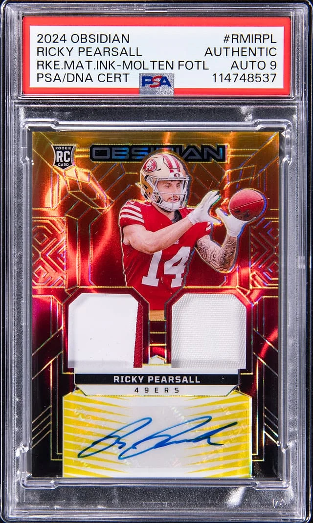 2024 Panini Obsidian Ricky Pearsall Material Ink Molten FOTL #RMI-RPL card image
