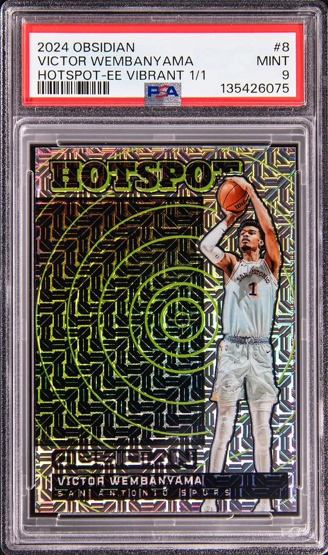 2024 Panini Obsidian Victor Wembanyama Hotspot Electric Etch Vibrant #8 card image
