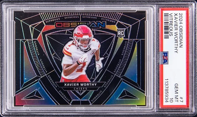 2024 Panini Obsidian Xavier Worthy Vitreous #7 card image