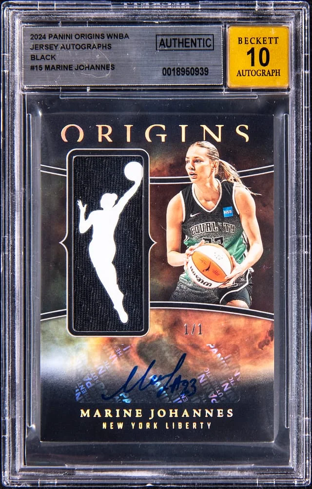 2024 Panini Origins Marine Johannes WNBA Jersey Autographs Black #JA-MJ card image